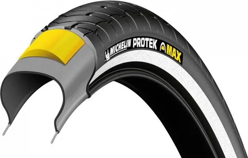 Michelin Reifen Protek Max 56-559 26 Zoll E-25 Draht - Fahrradreifen mit MAX Protection Technologie für hohen Pannenschutz, ideal für City-Trekking und E-Bikes, bietet exzellenten Grip und Langlebigkeit.