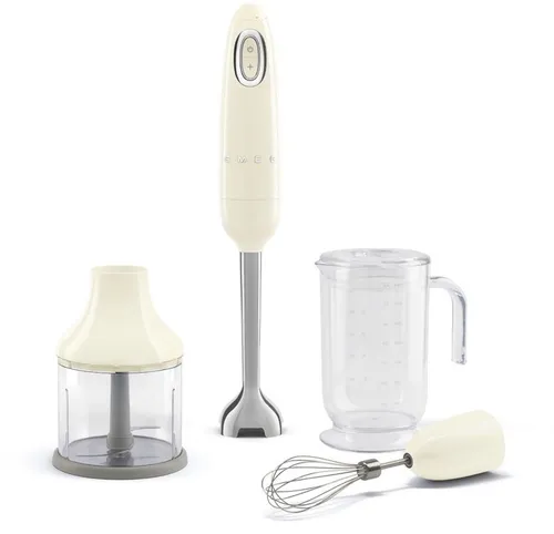 Smeg HBF03CREU 50's Style Stabmixer Set AllMix Creme - Stabmixer mit nostalgischem 50er-Jahre-Design, leistungsstark und vielseitig für kreative Küchenabenteuer.