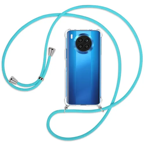 Handykette für Huawei nova 8i, Honor 50 Lite türkis Hülle mit Band Kordel