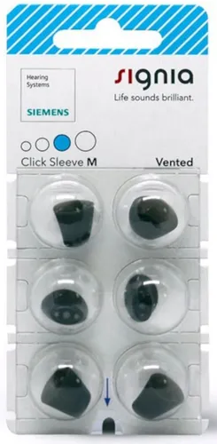 1x Connexx Sleeve 3.0 Vented M Dome 6er Blister Blau Hörgeräteschirmchen