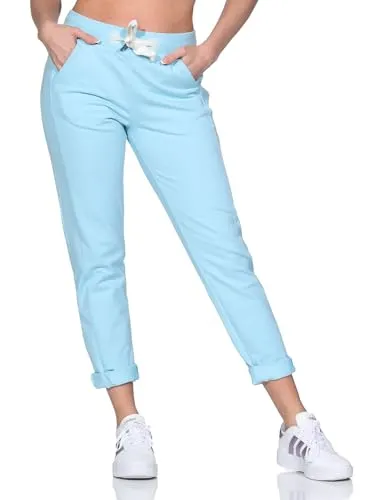 Elbsand Damen Jogginghose knöchellange Sweathose ESBrinja 70115 00 Wave Blue (7560) L