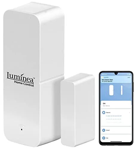 Luminea Home Control Fensterkontakt: ZigBee-Tür- & Fensteralarm, für Alexa, Google Assistant und Siri, App (ZigBee Türkontakt, ZigBee Fensterkontakt, Fensterschalter)