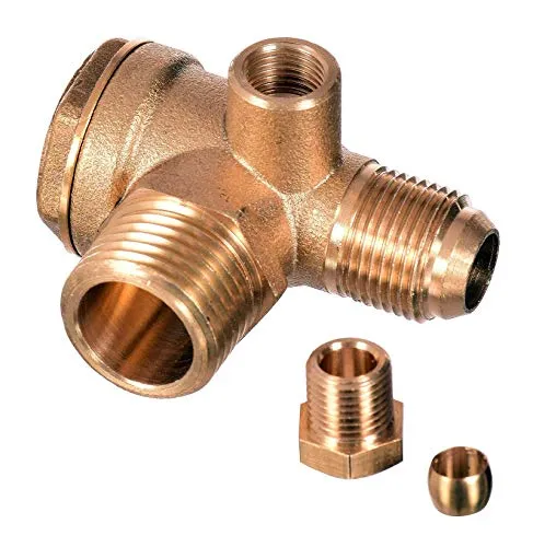 Rückschlagventil 1/2 x 3/8 (20mm x 16mm) Luftkompressor Messing Ventil Verbinder Werkzeug Luft Kompressor zum Verbinden