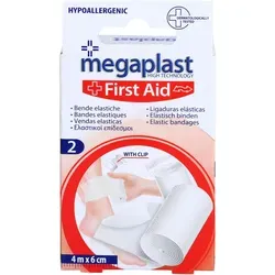 ELASTISCHE BINDE 6 cmx4 m m.Klemme megaplast 2 St