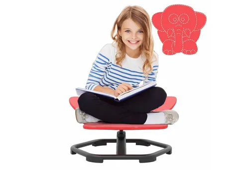 COSTWAY Drehstuhl, Kinderstuhl mit Rutschfester Metallbasis, ab 3 Jahre