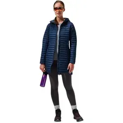 Berghaus Women's Nula Micro Long Jacket - Kunstfaserjacke Gr 12 blau - Funktionsjacke für Damen, isolierend und mit Kapuze, ideal für den Alltag; Farbe: Blau, Größe: 12; perfekt für Freizeitaktivitäten.
