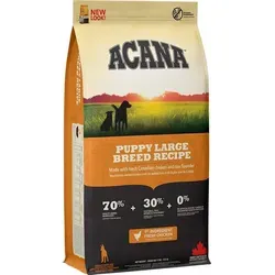 ACANA HERITAGE Puppy Large Breed Dog 17kg - Hundefutter für Welpen großer Rassen, reich an hochwertigem Protein für ein gesundes Wachstum und eine optimale Entwicklung.
