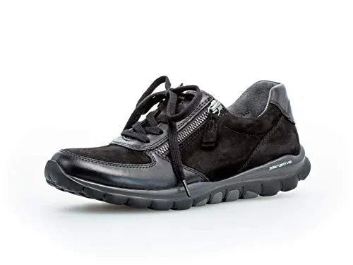 Gabor Damen Sport-Halbschuh 36.968, Frauen Low-Top Sneaker,Halbschuh,Schnürschuh,Strassenschuh,Business,Freizeit,schwarz,40 EU / 6.5 UK