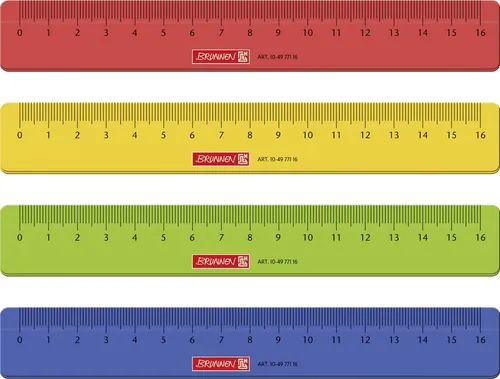Lineal 16cm Plastik  1 Stück, farbig transparent (4) keine auswahl möglich  ...