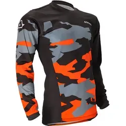 Acerbis X-Duro Winter Motocross Jersey, schwarz-orange, Größe M - Robustes Motocross Jersey in stylischem schwarz-orange, perfekt für Enduro. Entwickelt für optimalen Tragekomfort mit oder ohne Protektoren.