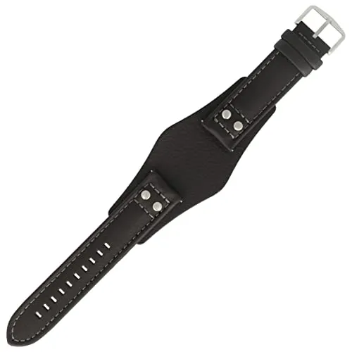 Fossil Uhrenarmband 22mm Leder Schwarz von Fossil