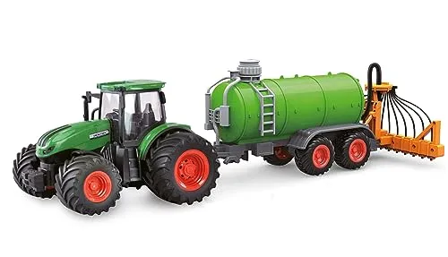 RC Traktor mit Güllefass 1:24 - Neu & Ready to Go - RC-Modelle: Detailgetreue Nachbildung eines Claas Traktors mit Güllefass, ideal für Off- & Onroad Abenteuer. Inklusive Akku und Fernbedienung für sofortigen Spielspaß!