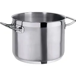 Contacto Kochtopf, mittelhoch 34 cm - Kochtopf aus hochwertigem Edelstahl 18/10, induktionsgeeignet und mit verkapseltem Sandwichboden für optimale Wärmeverteilung – ideal für Profi- und Hobbyköche.