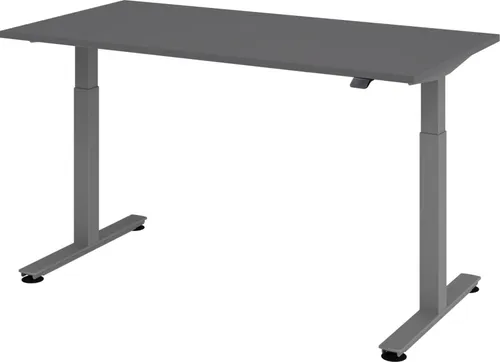 bümö elektrisch höhenverstellbarer Schreibtisch Graphit 160x80 cm - Ergonomischer Kinderschreibtisch mit elektrisch stufenlos einstellbarer Höhe (71-120 cm) für optimalen Komfort und Flexibilität beim Lernen und Arbeiten.