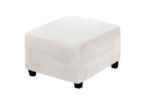Rosnek Stuhlhusse Samt, Stretch, quadratisch, für Ottoman Fußhocker