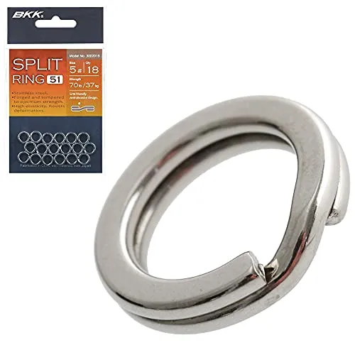 BKK Split Ring 51 Sprengringe Edelstahl #8-68 kg - 12 Stück