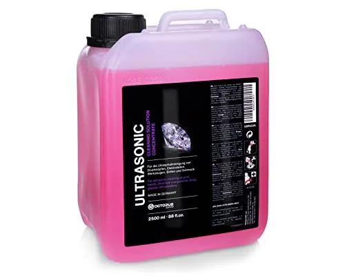 OCTOPUS Fluids Ultraschallreiniger 2,5 Liter - Spezial Reinigungskonzentrat - Ultraschallreiniger für hygienische und porentiefe Reinigung, ideal für Schmuck, Brillen und mehr. Made in Germany, schonend und effektiv ohne Rückstände.
