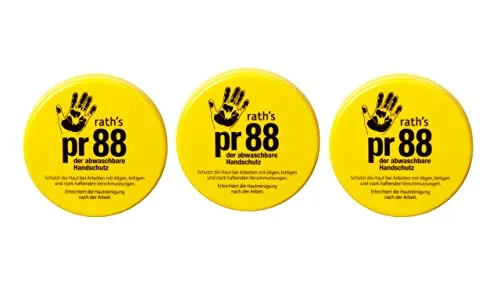 Ursula Rath pr 88 abwaschbarer Handschutz Öl Fett Schmierstoff Lack Silikon Werkstatt Hände sauber (100ml / 3x)