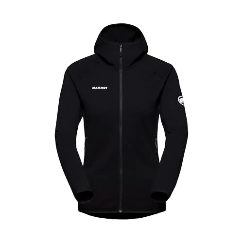 Mammut Aconcagua ML Hooded Jacket Women black M - Damen Isolationsjacken für Skitouren und Freeskiing, elastisches 4-Wege-Stretch-Material für maximale Bewegungsfreiheit und Komfort bei Outdoor-Aktivitäten.