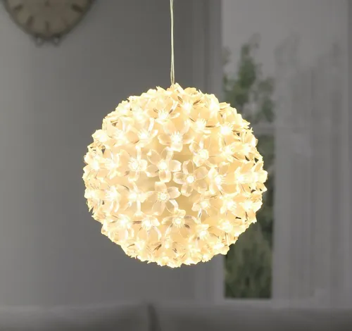 GartenHero LED-Lichterkette Lichterkugel 100 LED Lampen Lichtkugel Leuchtkugel Weihnachten