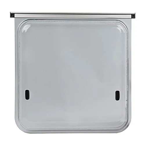 NRF Wohnwagen Seitenfenster 50x50cm - Anthrazit - Wohnmobilfenster in Anthrazit, aus robustem Polycarbonat, einbaufertig mit Kederbefestigung und Aussteller. Ideal für den schnellen und einfachen Austausch defekter Fenster.