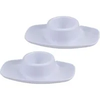 Fackelmann Eierbecher Essential 2er Set, Weiß