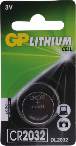 CR 2032 GP - Lithium-Knopfzelle, 3 V, 220 mAh, 20,0x3,2 mm
