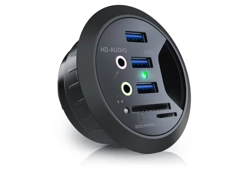 CSL Computer-Adapter Tisch USB Hub mit Kartenleser