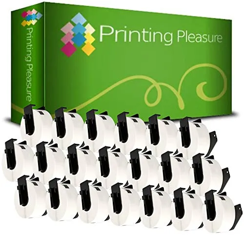 DK11201 Adressetiketten kompatibel für Brother P-Touch QL-500 QL-570 QL-700 QL-720NW QL-800 QL-810W QL-820NWB QL-1100 QL-1110NWB | 29mm x 90mm | 400 Stück | Thermopapier mit Kunststoffhalter 20 x