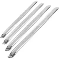 STAHLWERK Hebeleisen 4er Set - Robuste Kfz Reifeneisen für Reifenwechsel - Montiereisen Set mit 4 Hebeleisen (500-800 mm) aus verchromtem Mangan-Stahl, extrem robust und korrosionsbeständig. Ideal für vielseitige Einsatzmöglichkeiten beim Reifenwechsel.