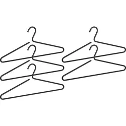 WENKO Kleiderbügel Lux schwarz, 5 St. in grau von WENKO