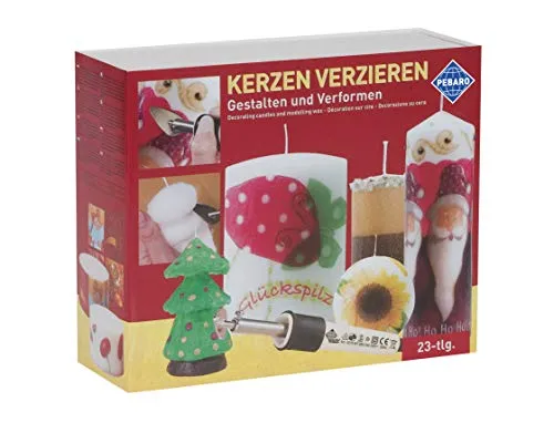 PEBARO 0277 - Kreativ-Set zur Kerzenherstellung, inklusive Wachsfarben und vielseitigem Kerzenkolben für individuelle Designs