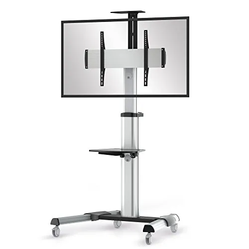 conecto LM-FS02G Pro TV Ständer - Höhenverstellbar und Mobil - TV-Halterungen mit max. Tragkraft von 50kg, höhenverstellbar bis 2069mm, schwenkbar und drehbar. Integrierter Kabelkanal für ordentliches Kabelmanagement.