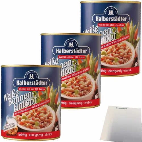 Halberstädter Weiße Bohnensuppe 3er Pack 3x800g Dose usy Block