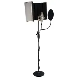 Pronomic CM-100S Studio Großmembranmikrofon - Mikrofone mit hochwertigem Zubehör-Set: Popkiller, Mikrofonspinne und Micscreen für beste Studioqualität und Bühnenanwendungen.