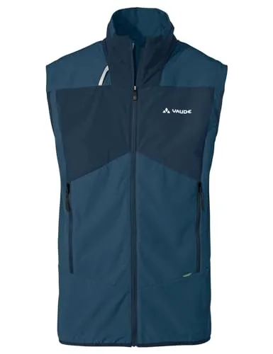 Vaude Herren Scopi Weste XL - Blau - Softshellweste für Herren, winddicht, wasserabweisend und atmungsaktiv, ideal für Bergwanderungen und Outdoor-Aktivitäten.