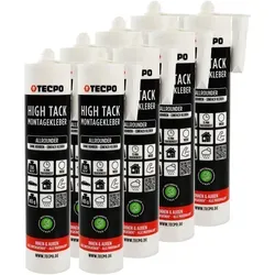 TECPO Montagekleber HIGH TACK Baukleber, 8x 455g Kleber +...