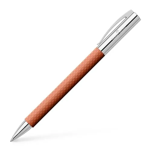 Faber-Castell Kugelschreiber Ambition OpArt Herbstblätter - Druckkugelschreiber mit auswechselbarer, dokumentenechter Mine in B, ideal für präzises Schreiben und stilvolles Design.