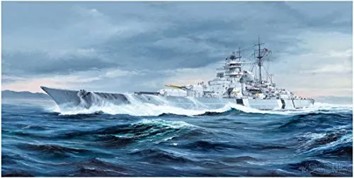 Trumpeter 5358 1/350 DKM Bismarck Modellbausatz - Wasserfahrzeug-Modellbausätze, detailgetreuer Plastikmodellbausatz im Maßstab 1/350 für anspruchsvolle Modellbauer.