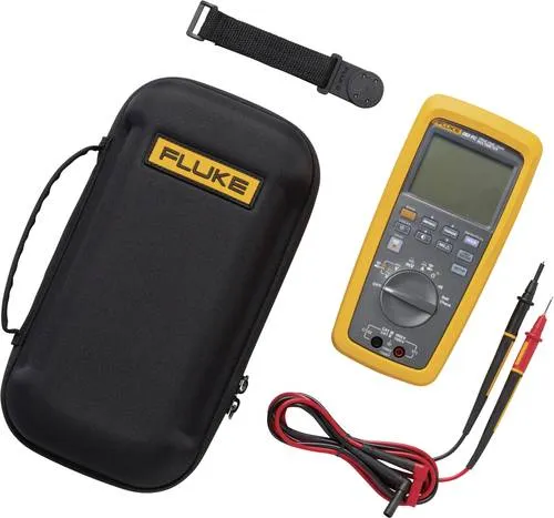 Fluke FLUKE-283FC Hand-Multimeter - Digitales Multimeter CAT III 1500 V, CAT IV 1000 V für sichere Messungen in Hochspannungsanlagen. Ideal für Techniker in PV, Windenergie und mehr. Inklusive Silikon-Messleitungen und Hartschalenkoffer.