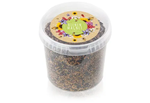 HappySeed Blumensamen - Bunte Bienenweide für Ihren Garten - Beetpflanzen mit 1 kg Wildblumensamen für eine farbenfrohe Bienenweide. Ideal für Frühling, blüht im Sommer und unterstützt die Artenvielfalt.