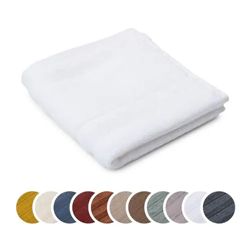 liebling Seiftuch Luxus Bio Baumwolle, Serie Marseille, 770 gr. / m², 30 x 30 cm, Ökotex, 60 Grad, saugstark, schnelltrocknend, Farbe: weiß