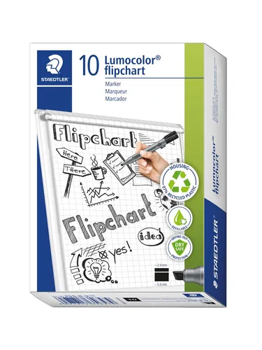 Staedtler Flipchart marker Lumocolor.10 pcs Red in rot von STAEDTLER