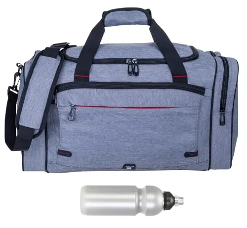 Sporttasche Accent Large 53 cm mit Trinkflasche - Klassische Sporttaschen mit 40 Litern Volumen, ideal für Sport und Reisen, inklusive Trinkflasche. Praktische U-Öffnung, 2 große Außentaschen und Schultergurt für komfortables Tragen.