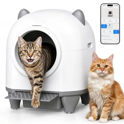 JUMMICO 90L XXL Selbstreinigende Katzentoilette