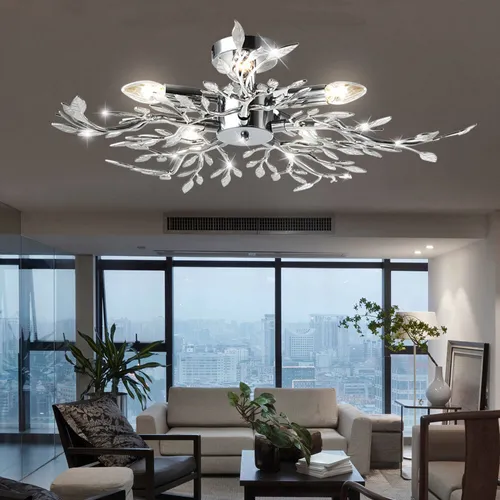 Elegante LED Deckenleuchte für Wohnzimmer und Schlafzimmer - Lampen für stilvolle Wohnräume, energiesparende LED mit 80% weniger Verbrauch für umweltfreundliches Licht und lange Lebensdauer von 20.000 Stunden.