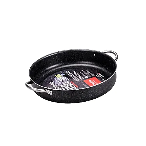 Moneta Etnea PRO Kochtopf mit Edelstahlgriff, Aluminium, Schwarz, 36 cm