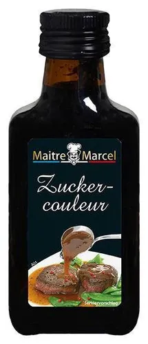 Maitre Marcel Zuckercouleur 40ml - Backzutaten für die perfekte Bräunung von Fleischragouts und Saucen, neutral im Geschmack und benötigt nur wenige Tropfen für eine intensive Färbung.