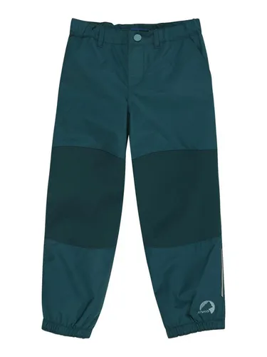 Finkid Sporthose HIRVI (1-tlg) - Trainingshose aus 97% recyceltem Polyamid, pflegeleicht und ideal für aktive Kinder. Mit modernem Color-Blocking-Design in dunkelgrün/tanne.