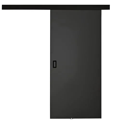 KIER FURNITURE Schiebetür Komplettset WERDI 80 - Innentüren Komplettset - Wohnzimmer Schiebetür - Modern Schiebetüren - Sliding Door - Tür Esche Dunkel 86x205x1,6 cm